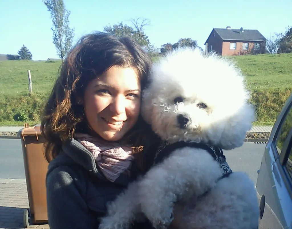 Andachtsbild von Sarah mit Dir Nino im Herzen