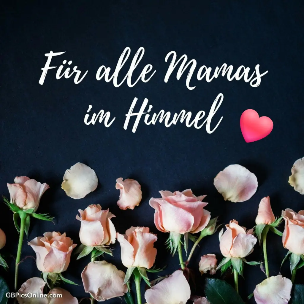 Condolence image of Liebe Muttertagsgrüße an alle Mamas im Himmel☁️🕊️🌹💖