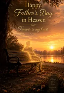 Condolence image of Herzliche💖 Vatertagsgrüße in den Himmel☁️🪽🌈🕊️😫