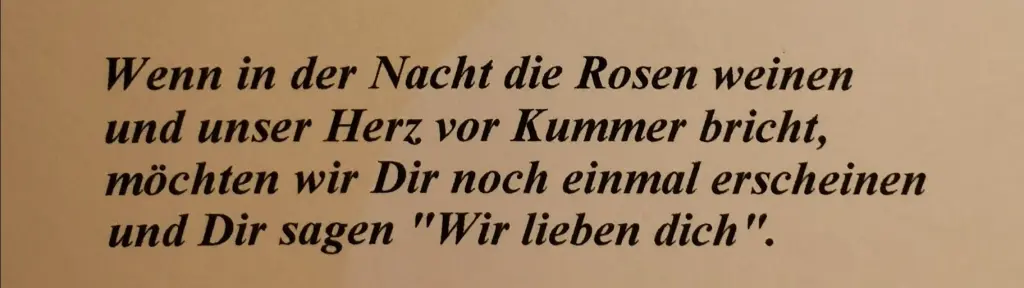Andachtsbild von Frauchen Sabine