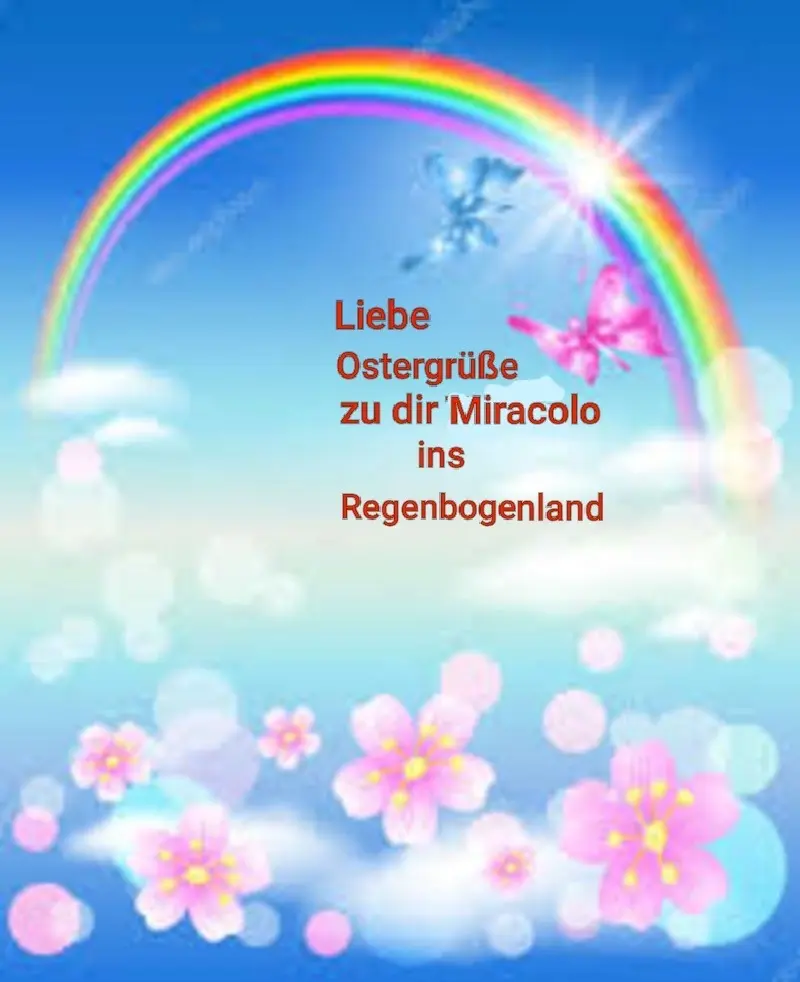 Condolence image of Ostergrüße ins Regenbogenland