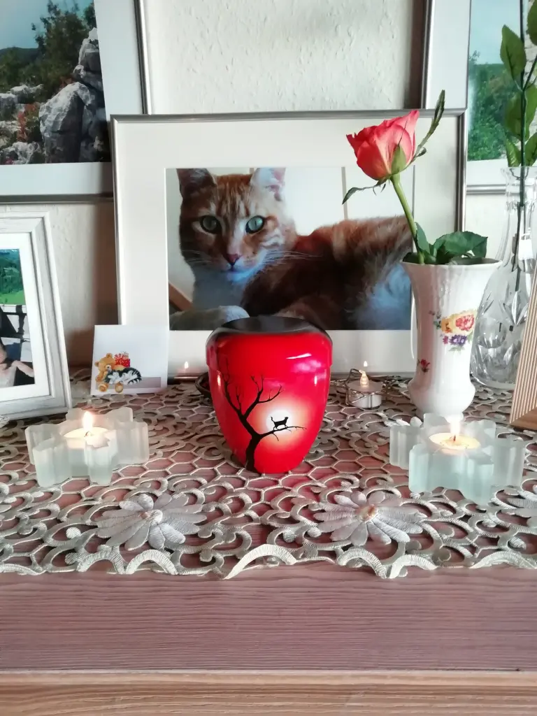 Andachtsbild von Irene mit Balu im Herzen