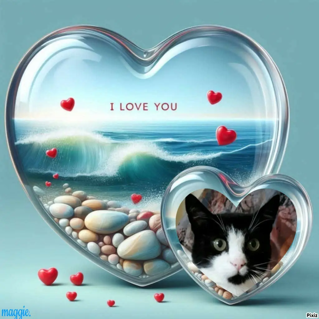 Andachtsbild von Tanja mit Timmy im Herzen