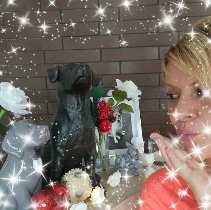 Andachtsbild von Sabine mit Luna & Milo tief im Herzen 