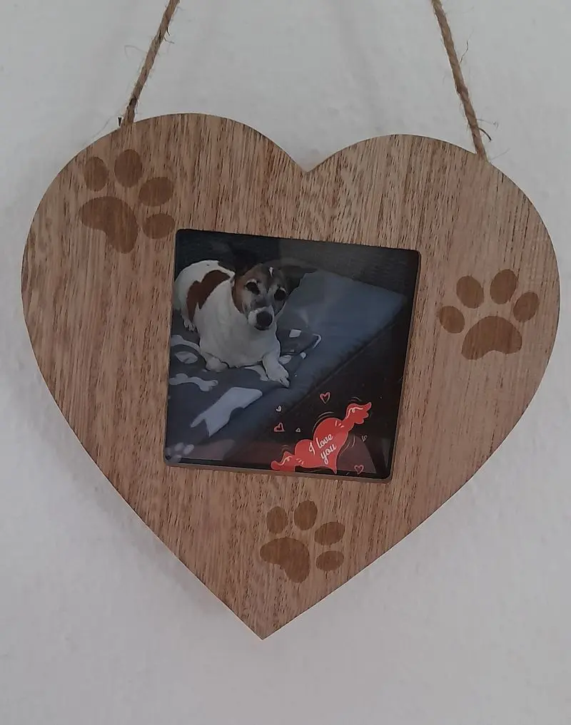 Andachtsbild von Sabine mit Luna & Milo tief im Herzen 