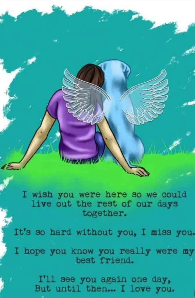 Andachtsbild von Sabine mit Luna & Milo tief im Herzen 