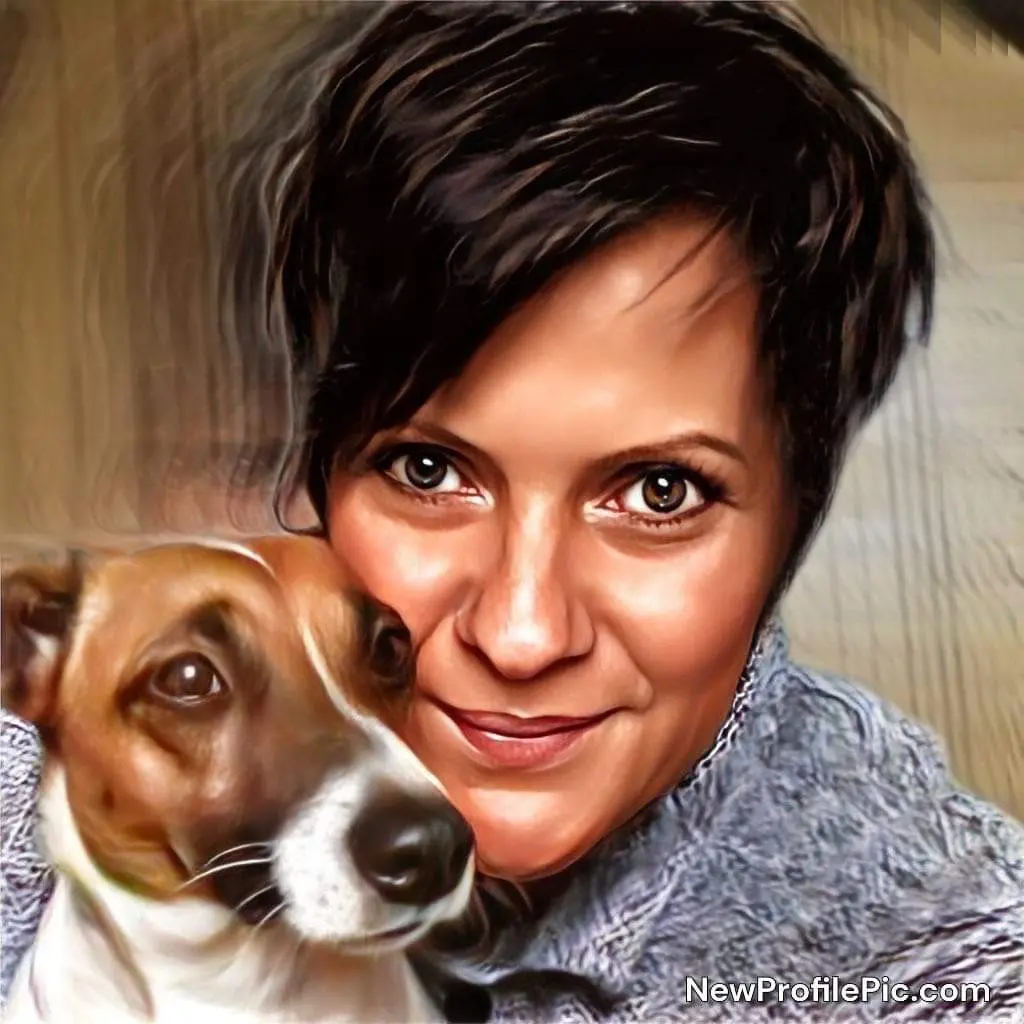 Andachtsbild von Sabine mit Luna & Milo tief im Herzen