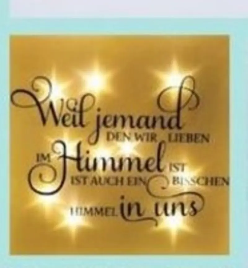 Andachtsbild von Ilse mit ihren geliebten Sternlein im Herzen