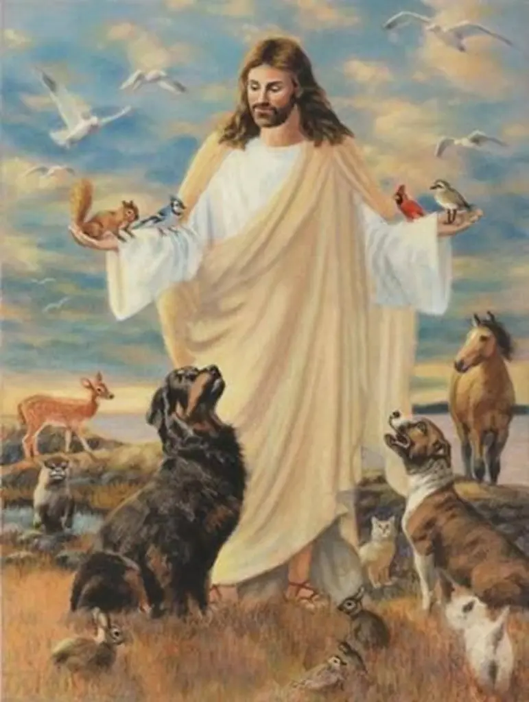 Andachtsbild von Iris mit Herzchen, Finja und Dagon im Herzen