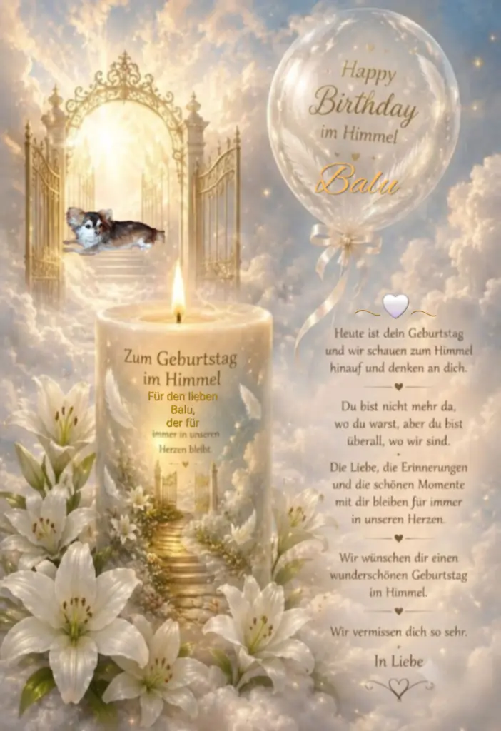 Condolence image of 𓂃🤍𓂃Happy Birthday𓂃🤍𓂃 lieber Baluꨄ