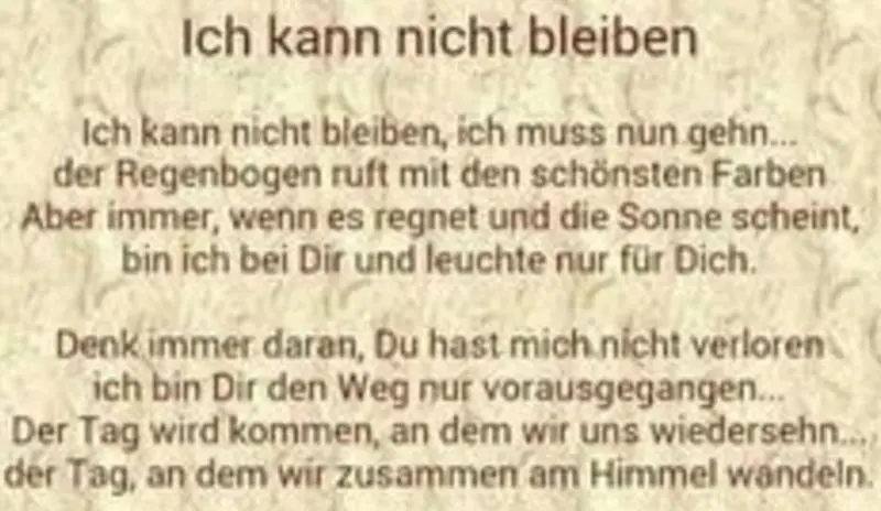 Andachtsbild von Hans u. Sibylle mit Momo † 13.11.2017