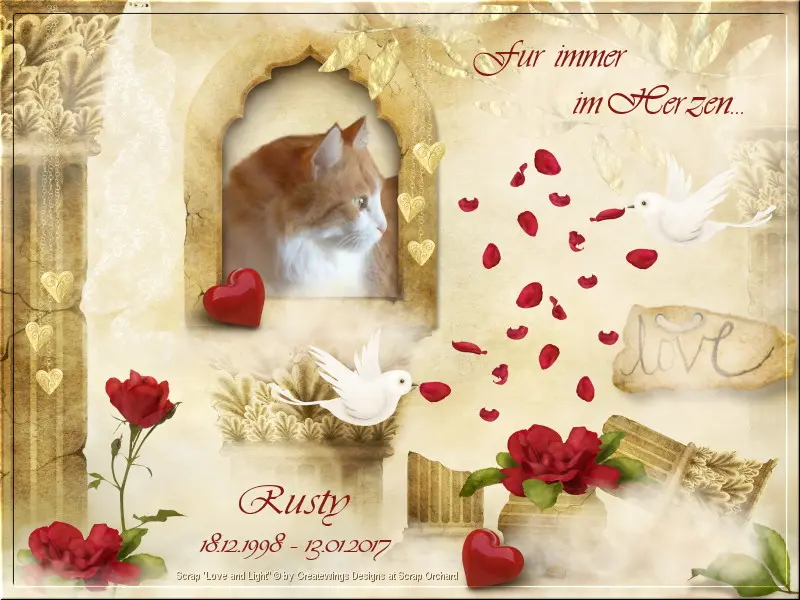Condolence image of Christiane mit Engelchen Rusty