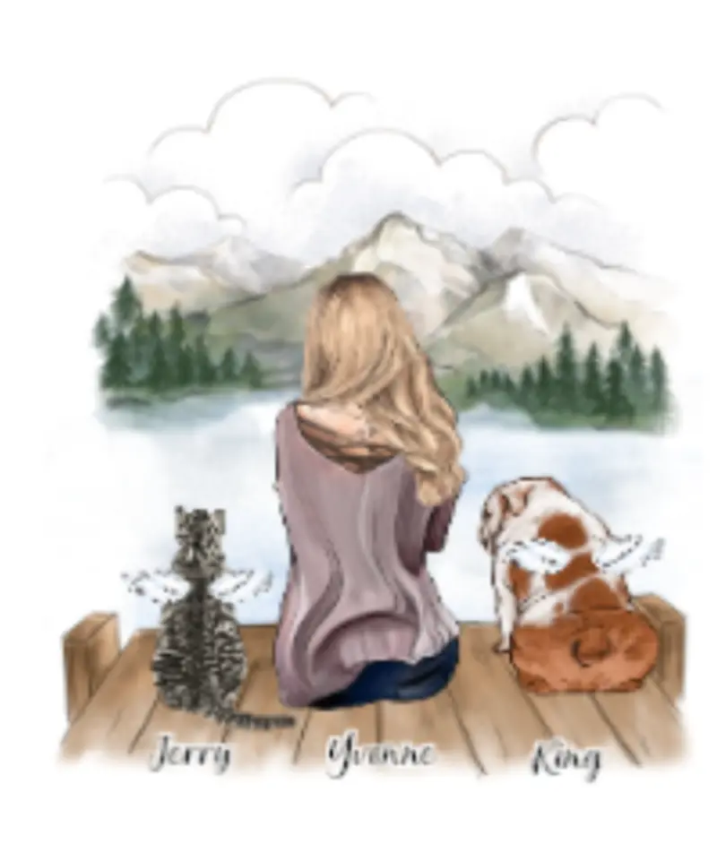 Andachtsbild von Yvonne mit King tief im Herzen❤️✝️13.09.2019 (eng. Bulldog)