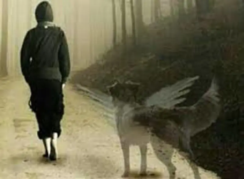 Andachtsbild von Andrea mit Max im Herzen