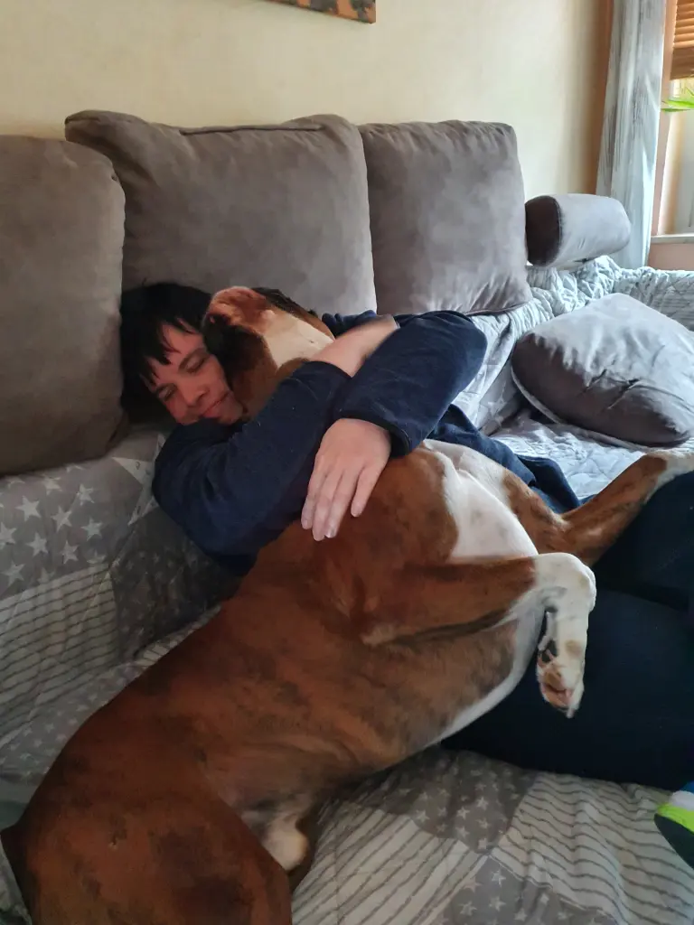 Andachtsbild von Karina und Jörg mit Floyd im ❤