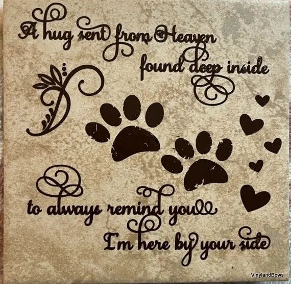 Andachtsbild von Gaby mit Snowy im Herzen 