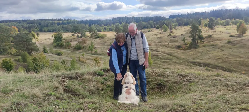 Andachtsbild von Gerda mit Bonita tief im Herzen