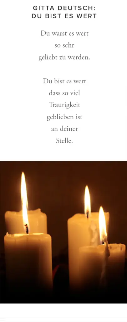 Condolence image of Corinna ♥️ für Gräuli ❤️, Kalli ❤️und Anja❤️