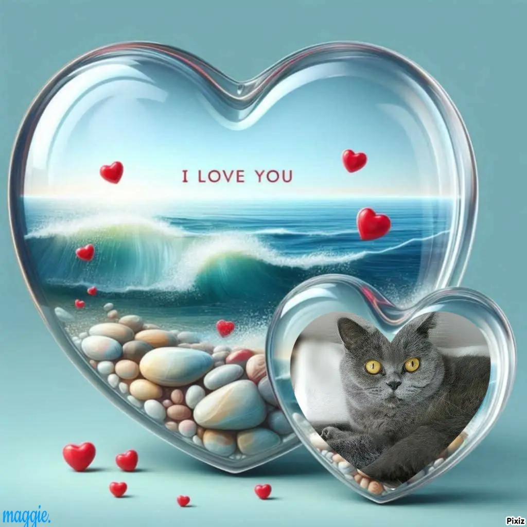 Andachtsbild von Tanja mit Timmy im Herzen