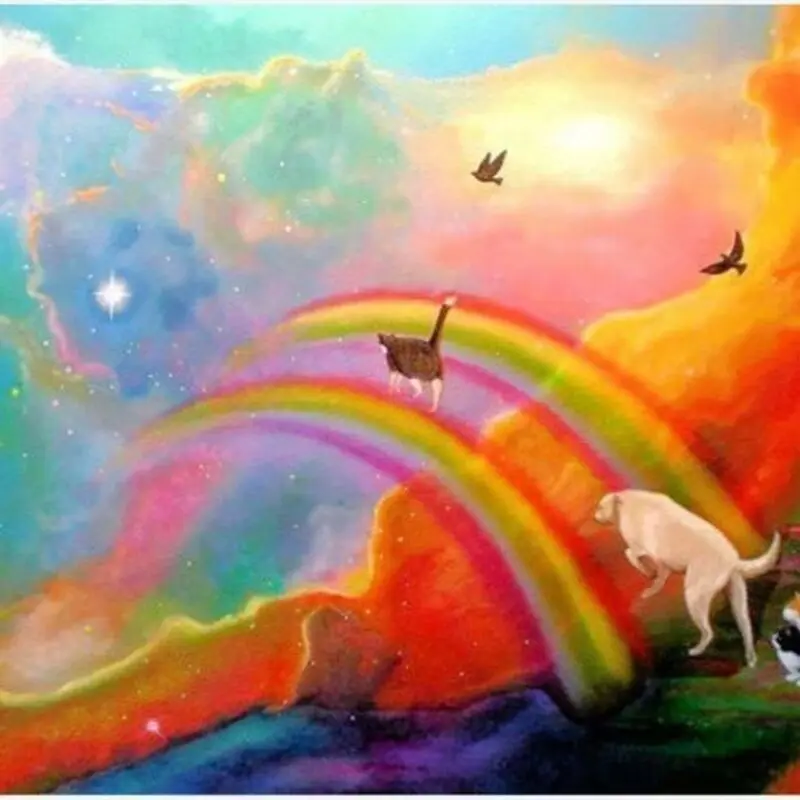 Andachtsbild von Frauchen und Herrchen in Liebe