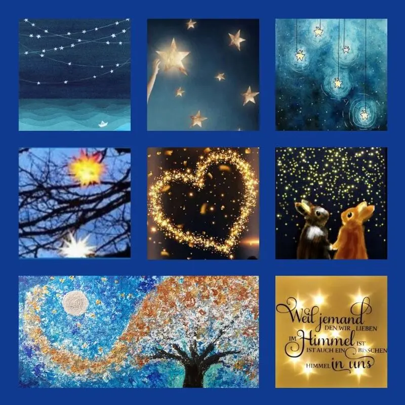 Andachtsbild von Sternen-Rosen für Missy 