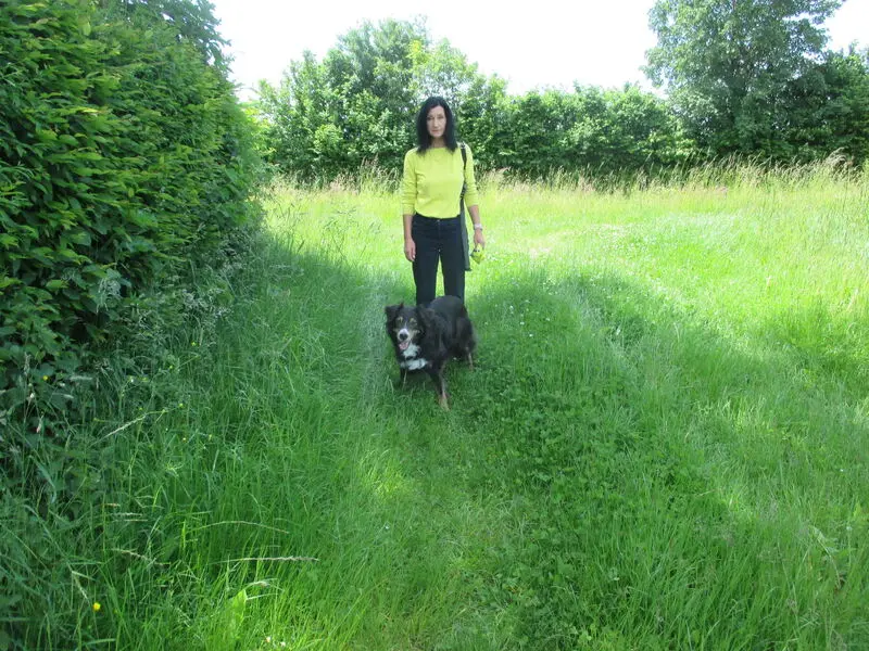 Andachtsbild von Renate mit Artax"Bubele" tief im Herzen