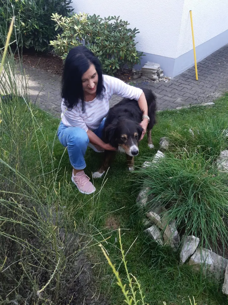 Andachtsbild von Renate mit Artax"Bubele" tief im Herzen