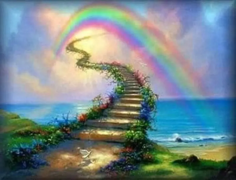 Andachtsbild von Silke mit Seelenhund Cassy  und Katzendame Joyce tief im Herzen ❤