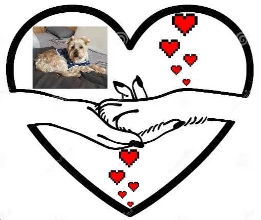 Andachtsbild von Krzysztof und Ewa mit Jacki tief im Herzen ❤