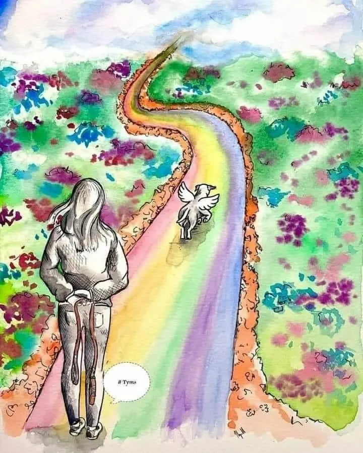 Andachtsbild von Martina mit Seelenhund Samy ♥️