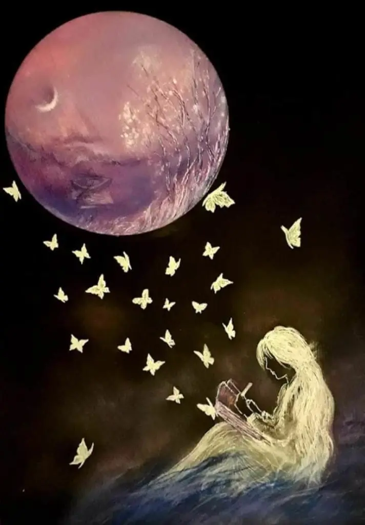 Andachtsbild von Martina mit Seelenhund Samy ♥️⭐♥️ für immer im Herzen