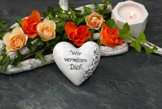 Andachtsbild von Gaby mit Snowy im Herzen 