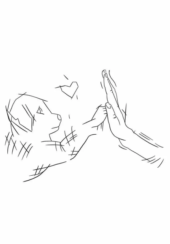 Andachtsbild von Martina mit Seelenhund Samy ♥️