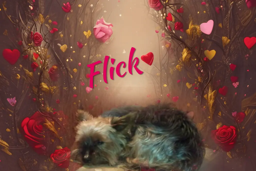 Andachtsbild von Gaby mit Snowy* im Herzen 