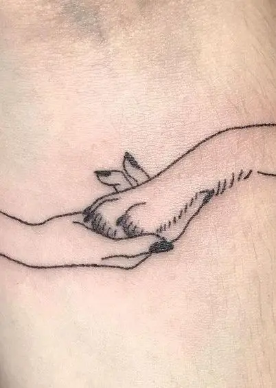 Andachtsbild von Martina mit Seelenhund Samy ♥️