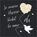 Andachtsbild von Annemarie und Elke mit Snoopy im Herzen gest.04.01.2022