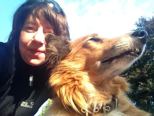 Andachtsbild von Katharina mit Merle im Herzen