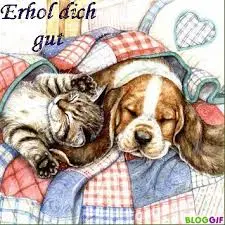 Andachtsbild von Brigitte mit Nelly, Benny und Axel im Herzen