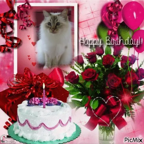 Andachtsbild von Uschi mit Seelenkatzen Jojo und Merlin