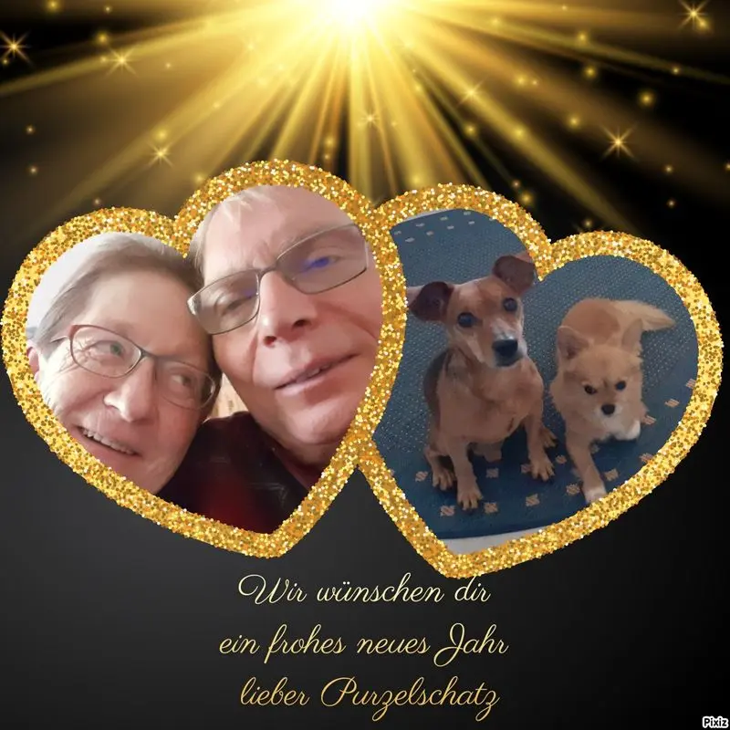 Andachtsbild von Jutta, Axel, Oscar und Rocky