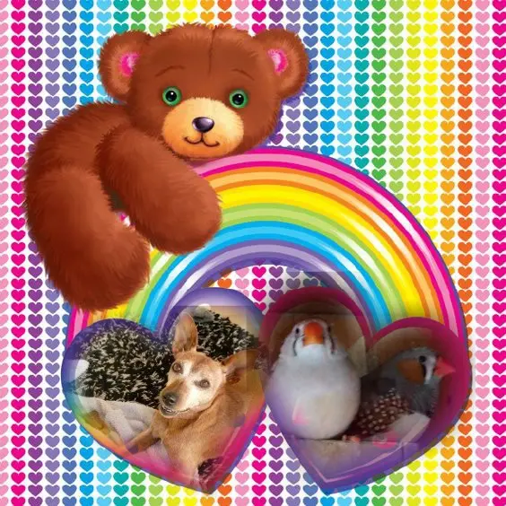 Andachtsbild von Jutta, Axel, Oscar und Rocky 