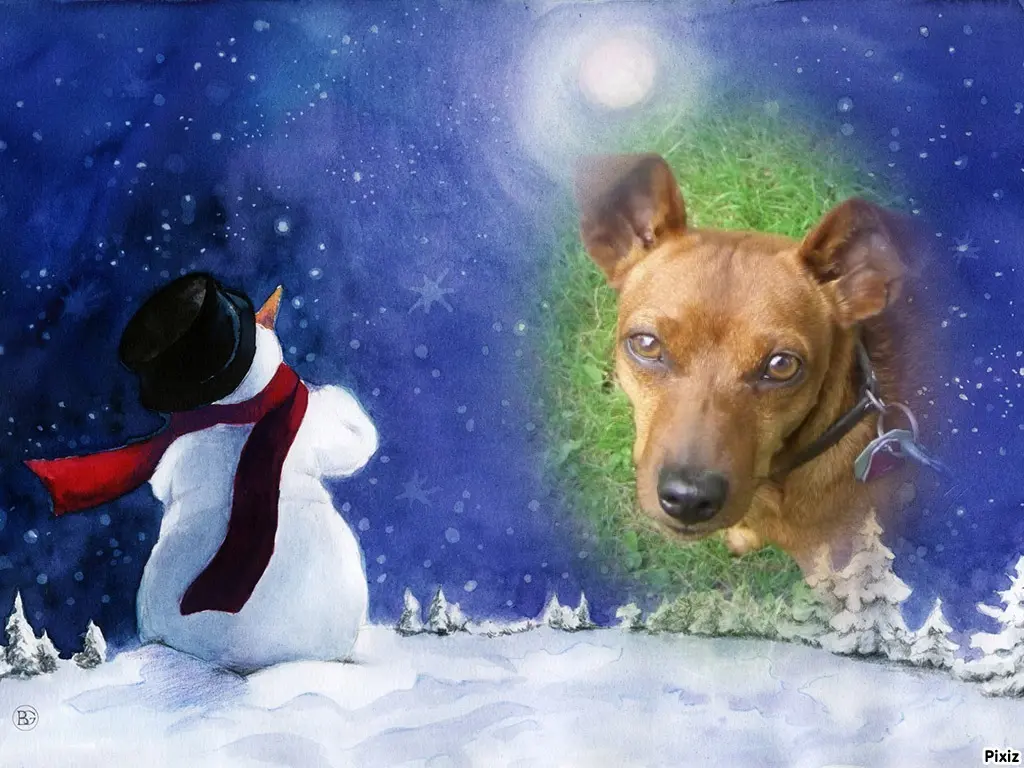 Andachtsbild von Jutta, Axel, Oscar und Rocky 