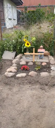 Andachtsbild von Michael mit Anna und Gizmo im Herzen