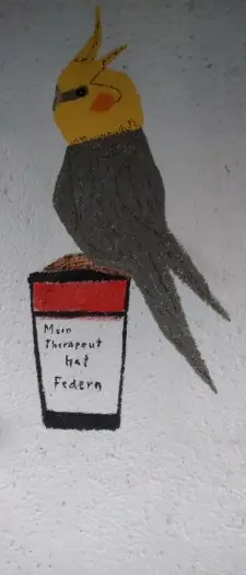 Andachtsbild von Michael mit Anna und Gizmo im Herzen