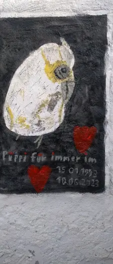 Andachtsbild von Michael mit Anna und Gizmo im Herzen