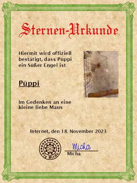 Andachtsbild von Michael mit Anna und Gizmo im Herzen