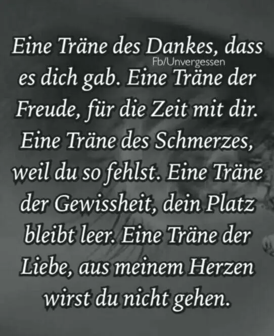 Condolence image of Die Liebe meines Lebens wohnt nun in meinem Herzen