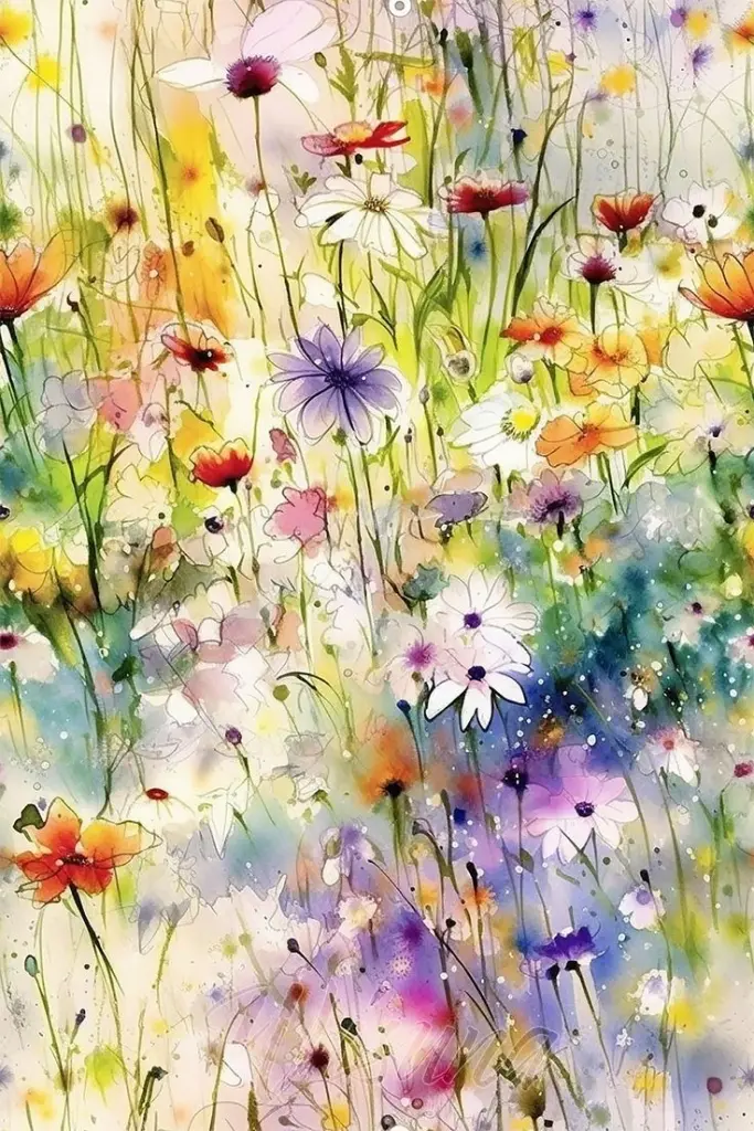 Andachtsbild von Blumen für dich