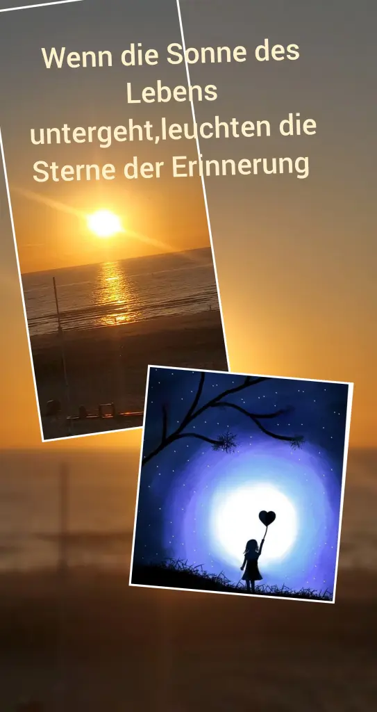 Andachtsbild von Wenn die Sonne des Lebens untergeht