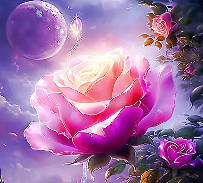 Andachtsbild von Gaby mit Snowy im Herzen 